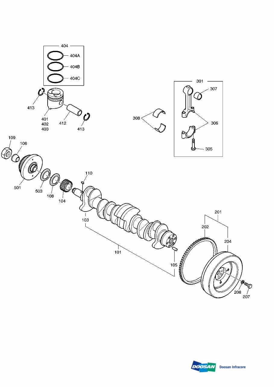DAEWOO DOOSAN SOLAR 225LC-V (DIEU EXP) Crawler Excavator Service Parts Catalogue Manual preview img 8
