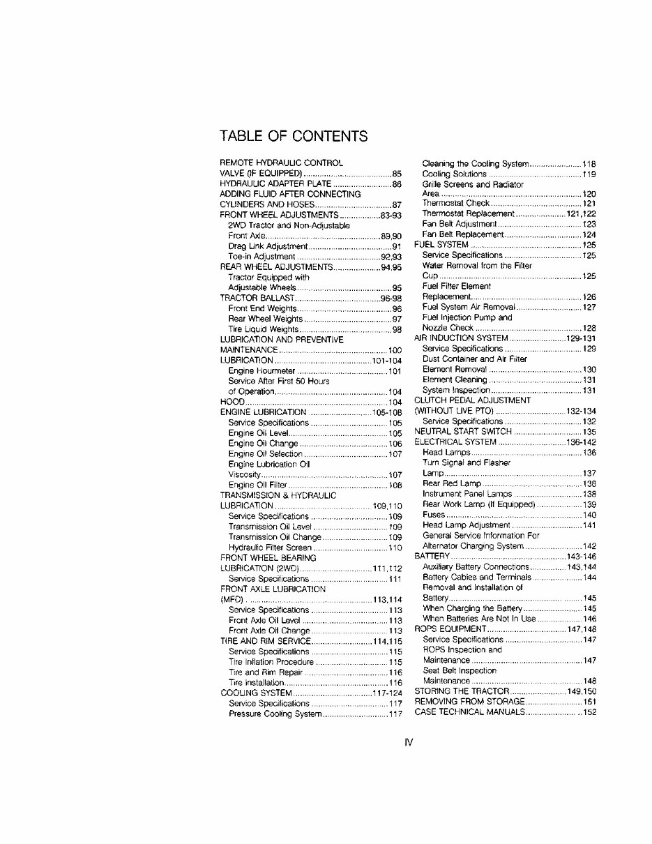 CASE IH 245 255 Tractor Operators Manual preview img 6