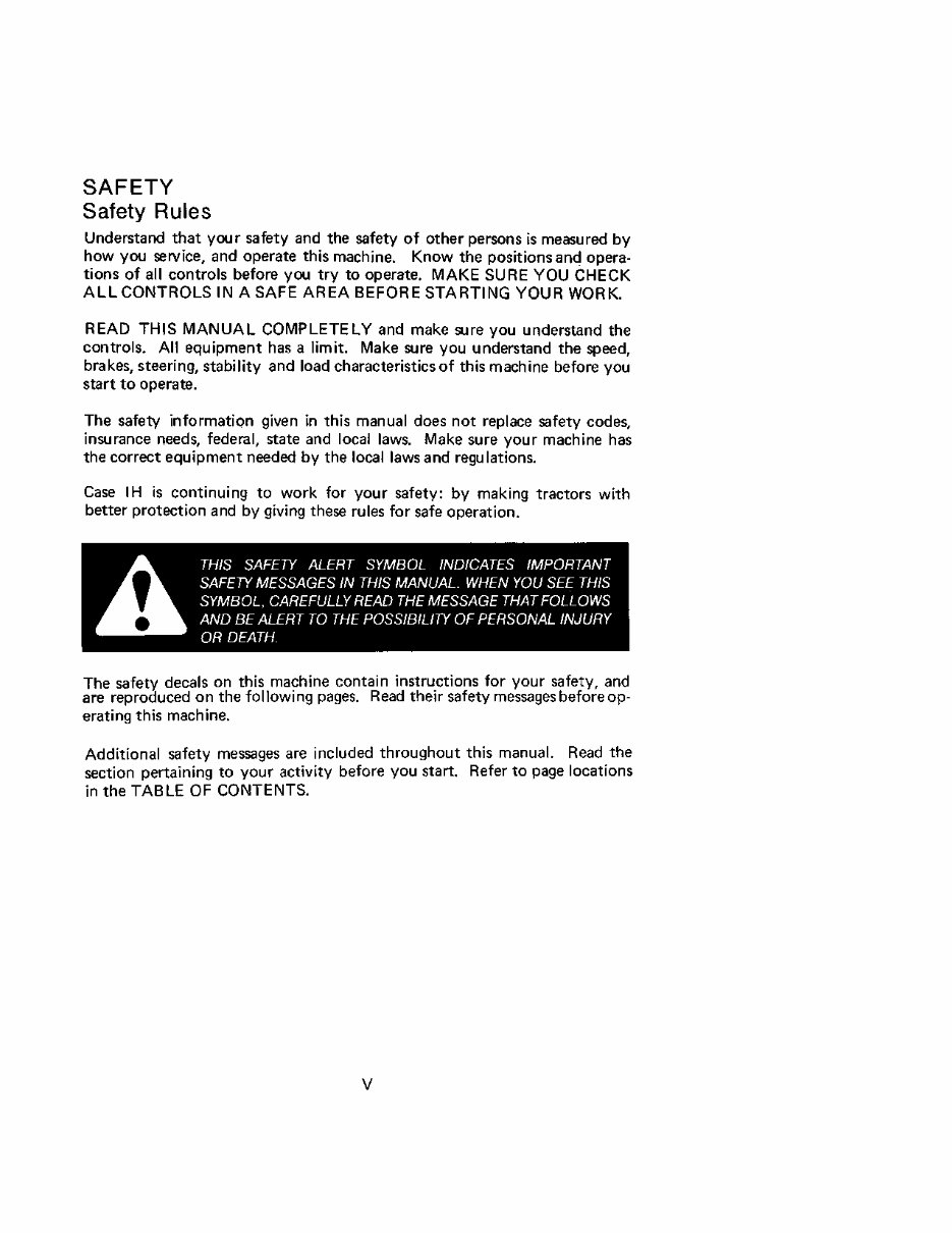 CASE IH 245 255 Tractor Operators Manual preview img 7