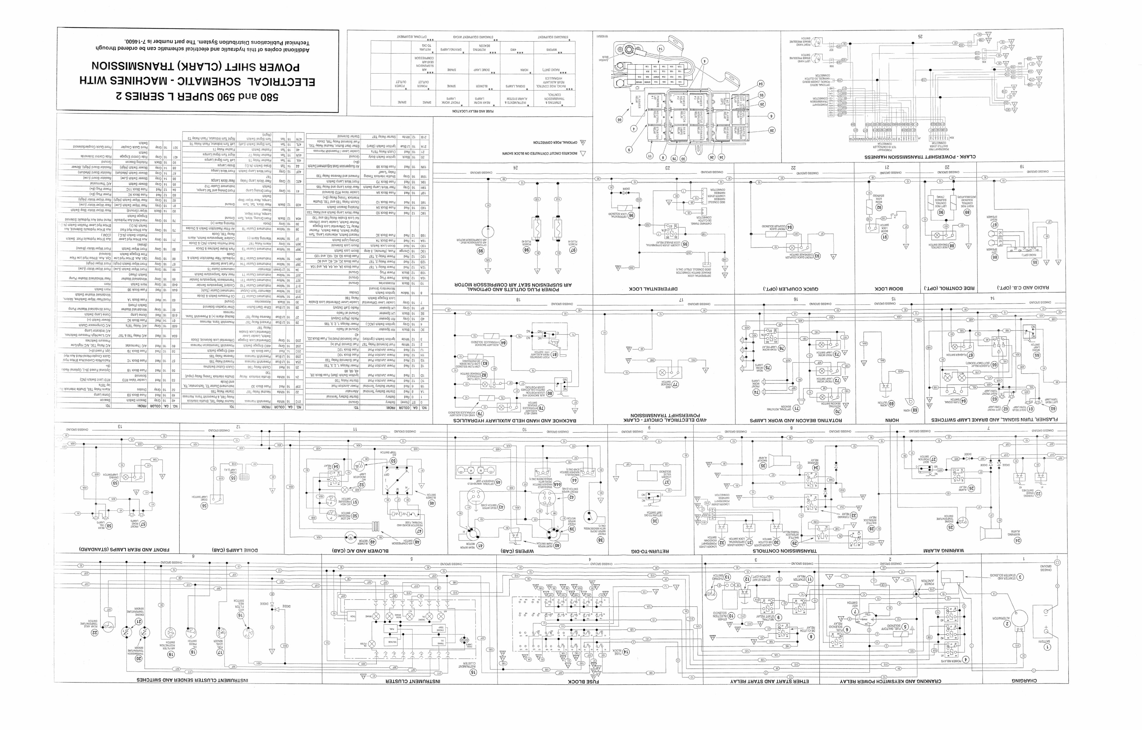 CASE 580 SUPER L 590 SUPER L Series 2 BACKHOE Loader SCHEMATIC Manual preview img 1