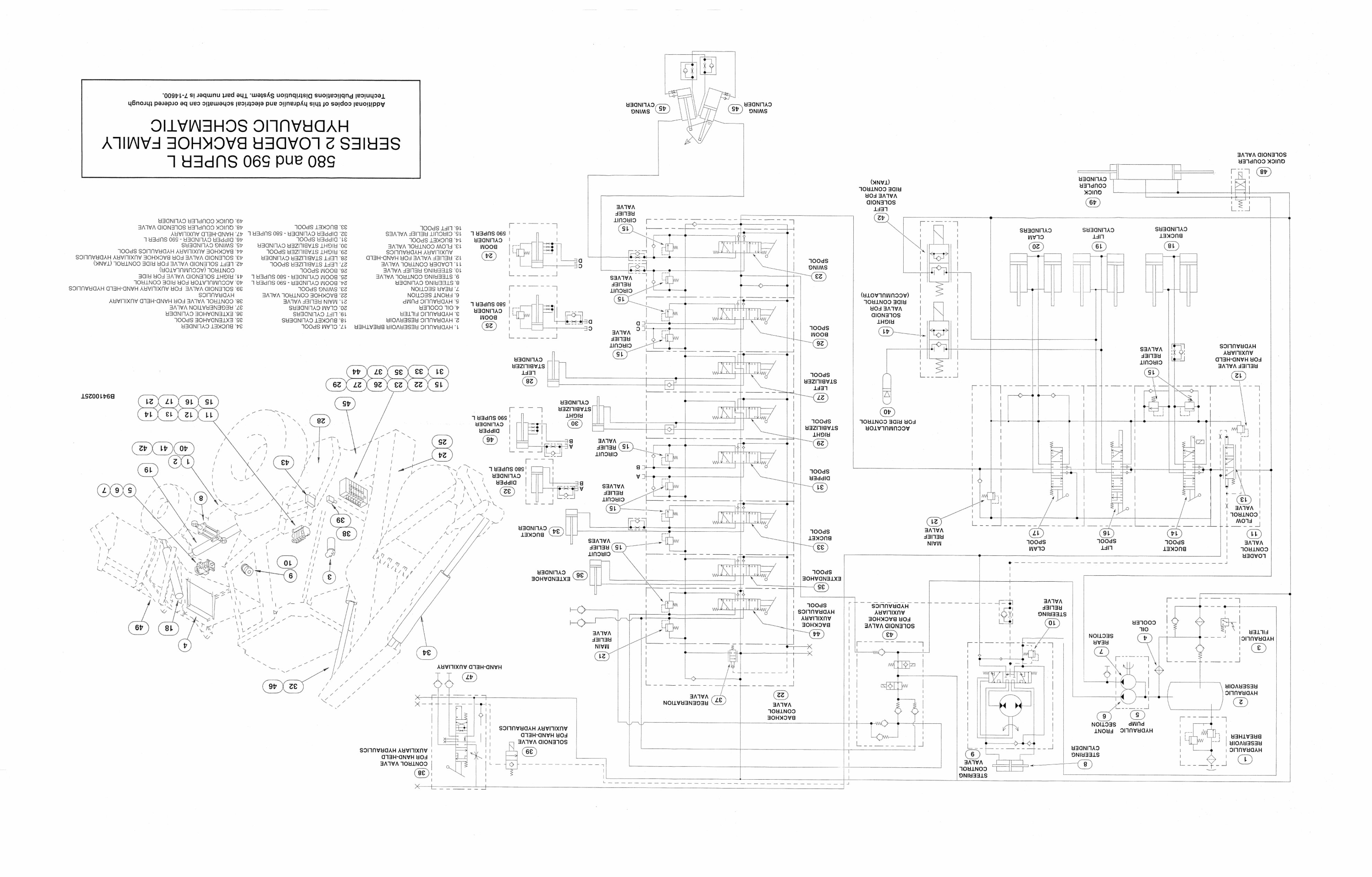 CASE 580 SUPER L 590 SUPER L Series 2 BACKHOE Loader SCHEMATIC Manual preview img 2