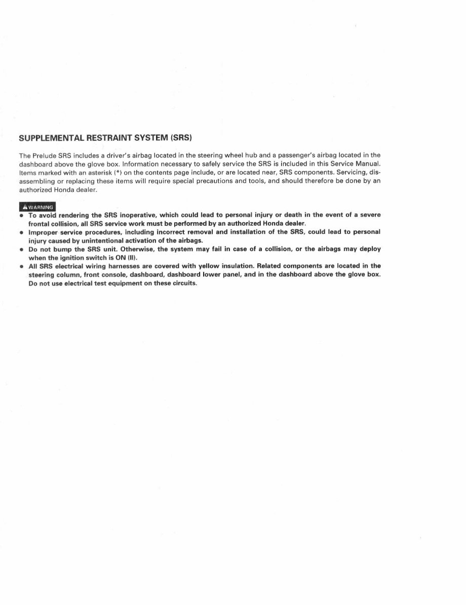 1997-2001 Honda Prelude Service & Repair Manual preview img 4