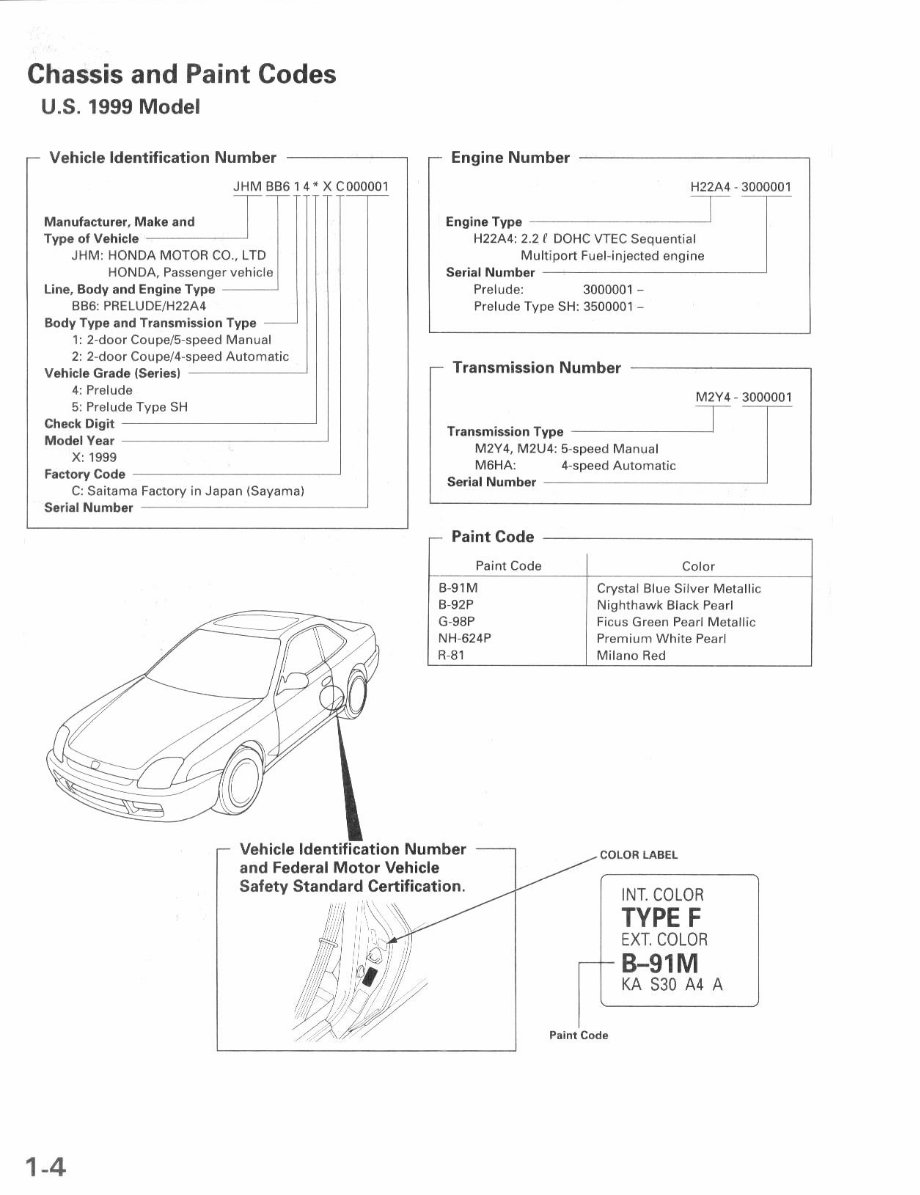 1997-2001 Honda Prelude Service & Repair Manual preview img 8