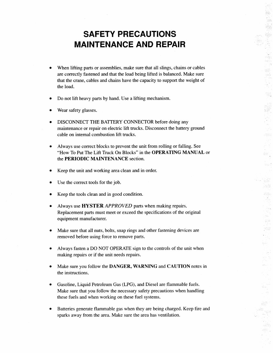 Hyster D187 (S50XM) Forklift OEM Service & Repair Manual preview img 2