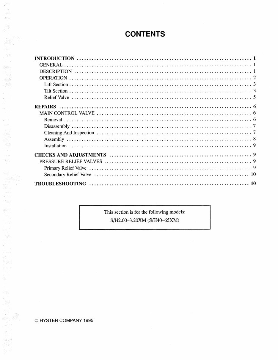Hyster D187 (S50XM) Forklift OEM Service & Repair Manual preview img 3