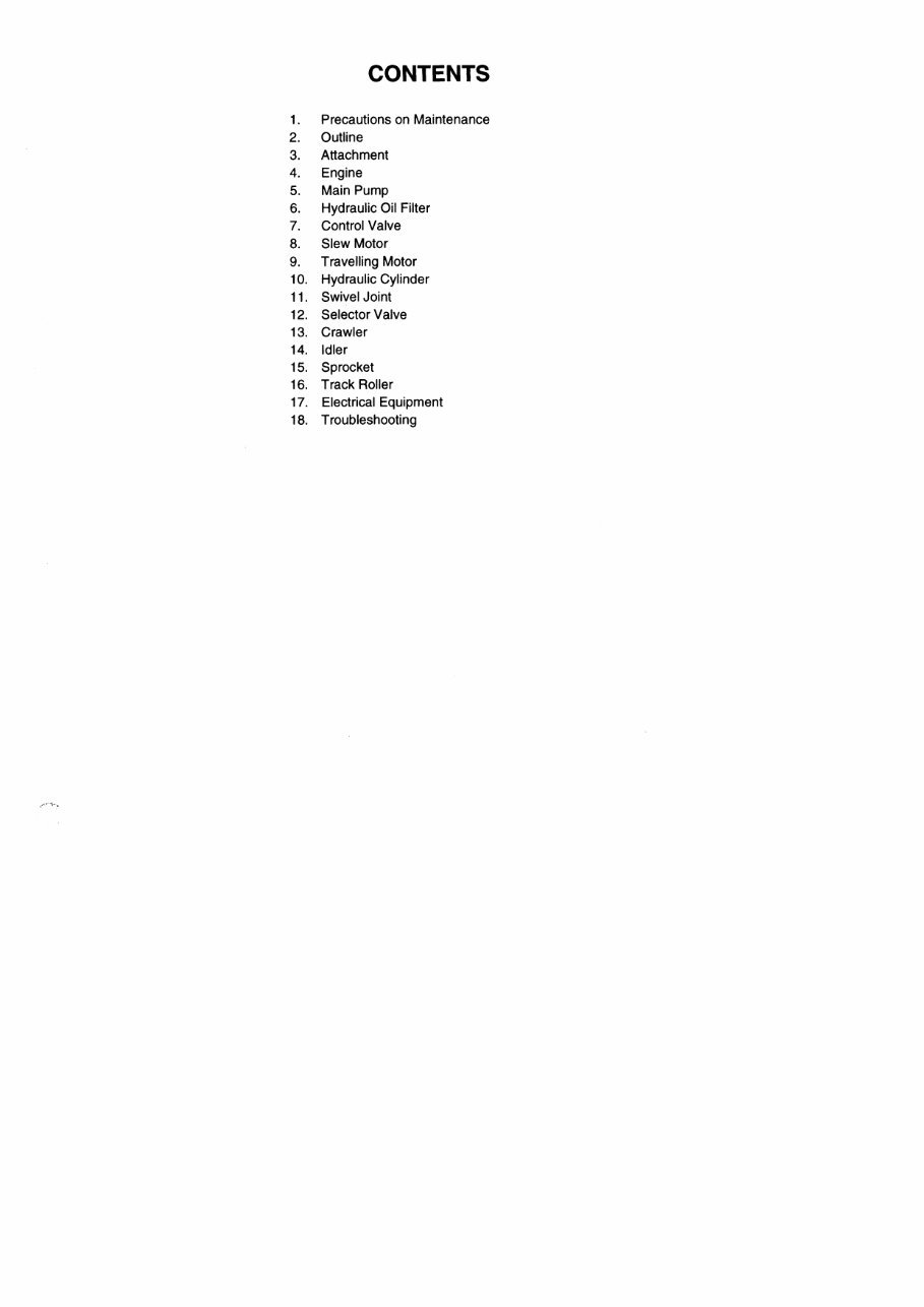 Hanix H08B Excavator Service and Parts Manual preview img 4