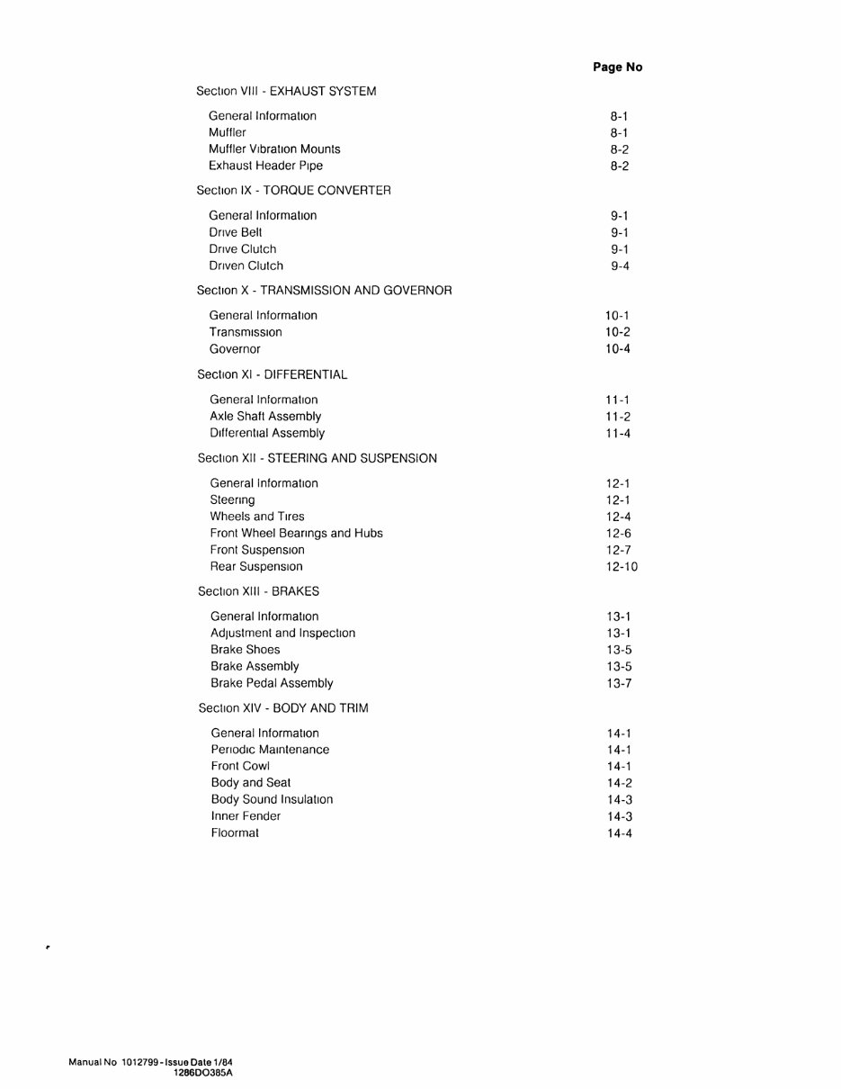 1984-1985 Club Car DS Gasoline Golf Cart OEM Service & Repair Manual preview img 6
