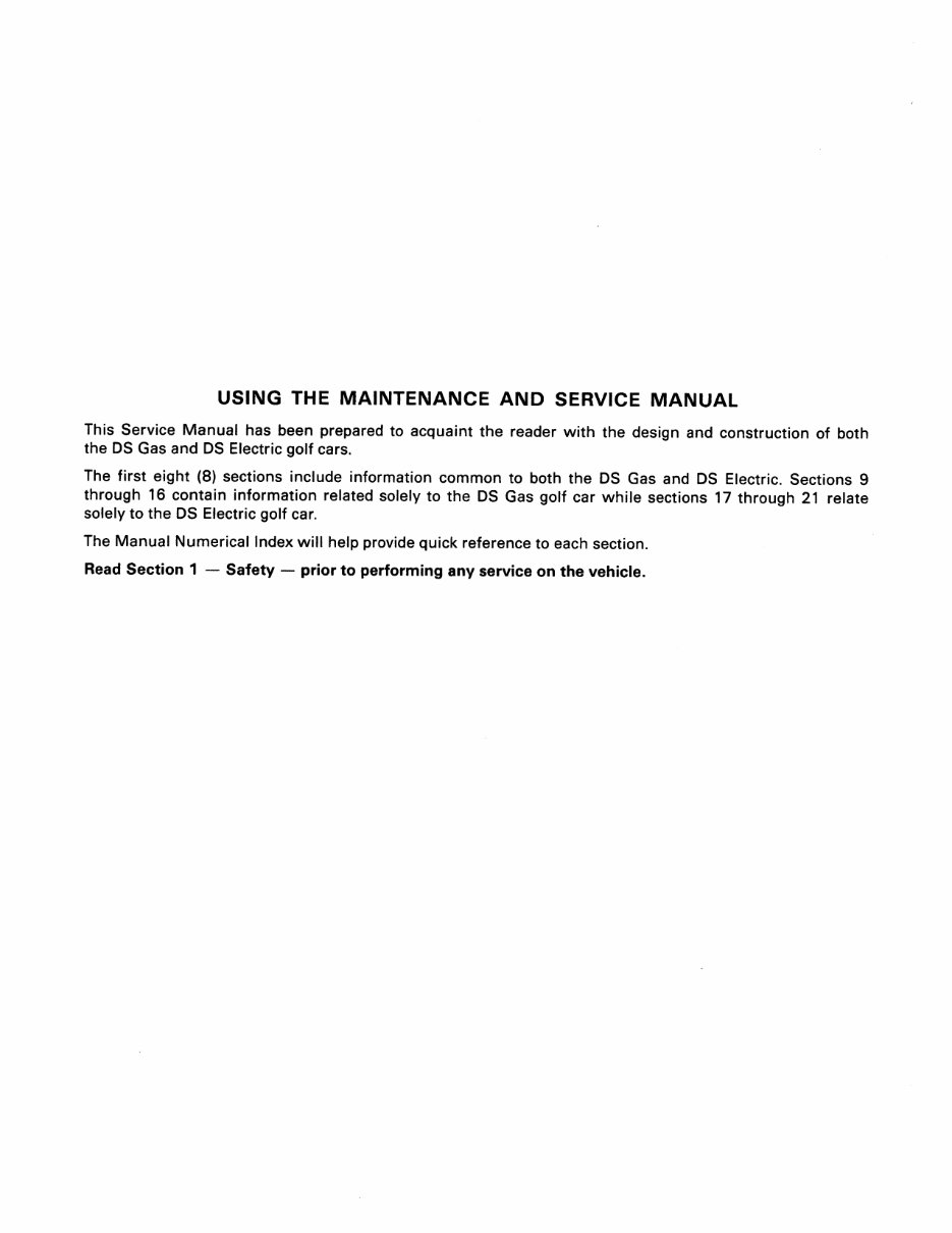 1993 Club Car DS Gas and Electric Vehicle Repair Manual preview img 4