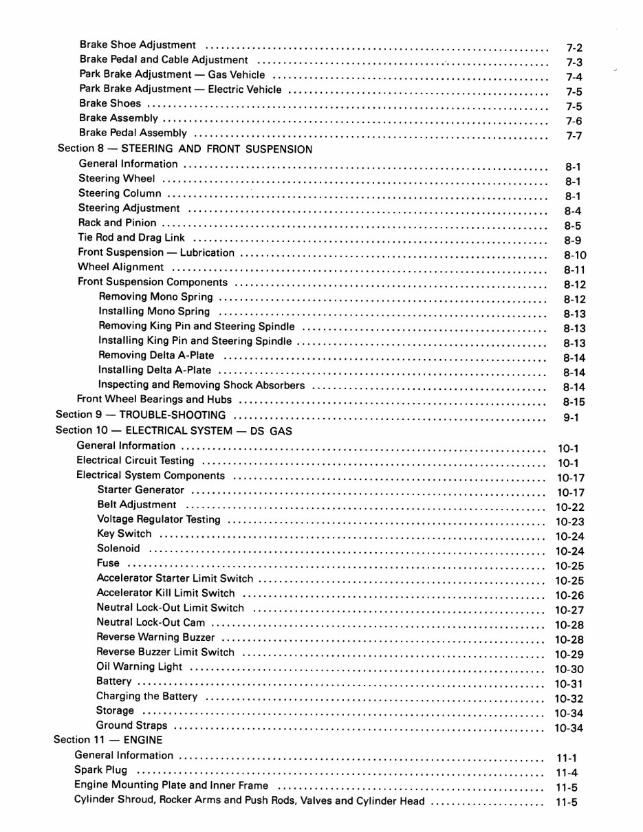 1993 Club Car DS Gas and Electric Vehicle Repair Manual preview img 6