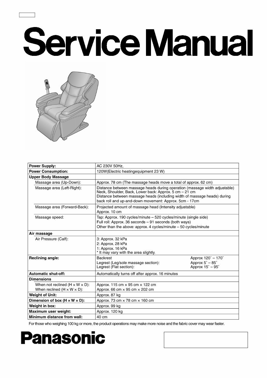Panasonic EP MA70 (USA/Canada) Service Manual & Repair Guide preview img 1