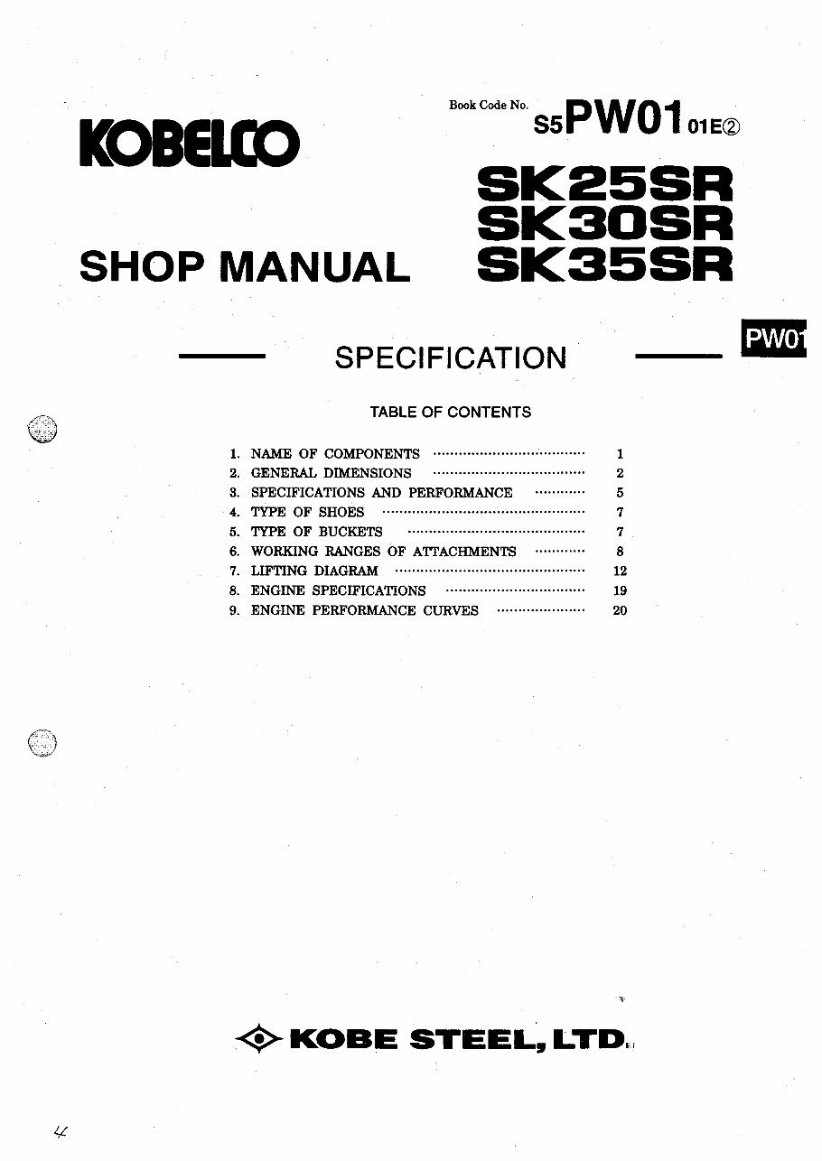 Kobelco SK25SR Mini Excavator Parts Manual INSTANT (SN: PV10001 and up) preview img 6