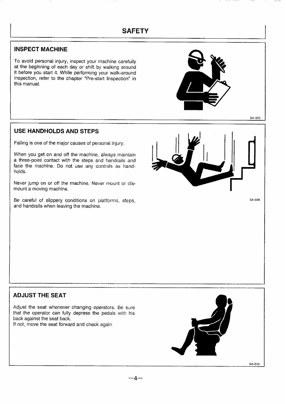 HITACHI EX200-3 EX200LC-3 EX200H-3 EX200LCH-3 EX220-3 EX220LC-3 Excavator Operators Manual preview img 8
