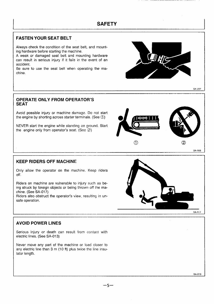 HITACHI EX200-3 EX200LC-3 EX200H-3 EX200LCH-3 EX220-3 EX220LC-3 Excavator Operators Manual preview img 9