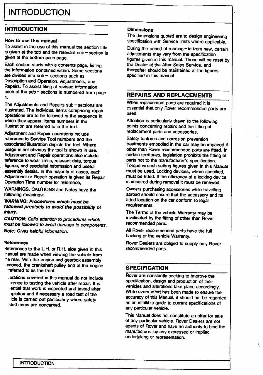1992-1996 Rover Mini Service & Repair Manual preview img 3