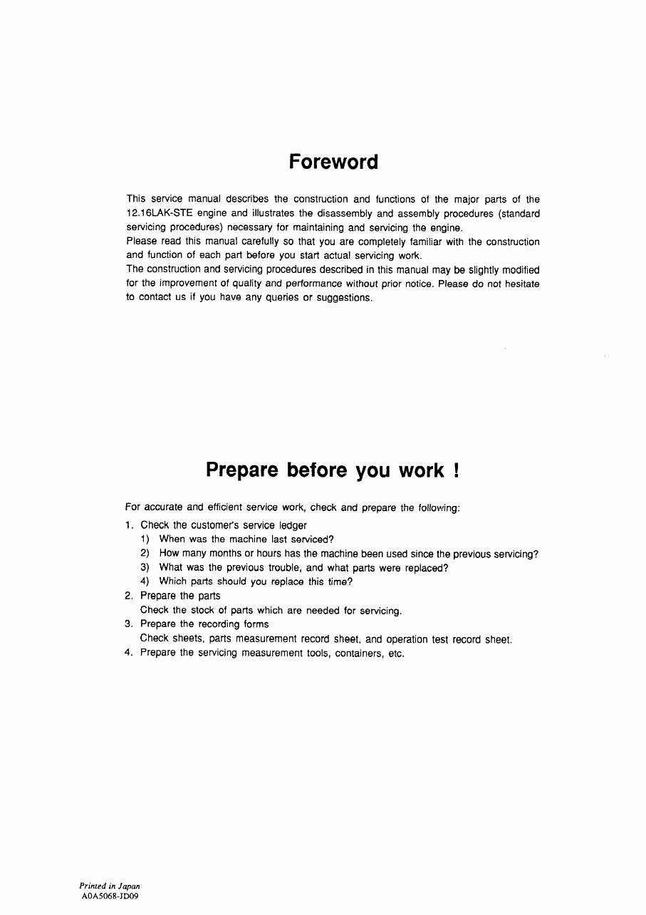 YANMAR 12LAK(M)-STE2 16LAK-STE1 Engine Full Service & Repair Manual preview img 2