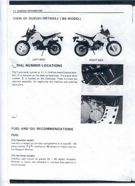 Suzuki DR 800 Service Manual preview img 5