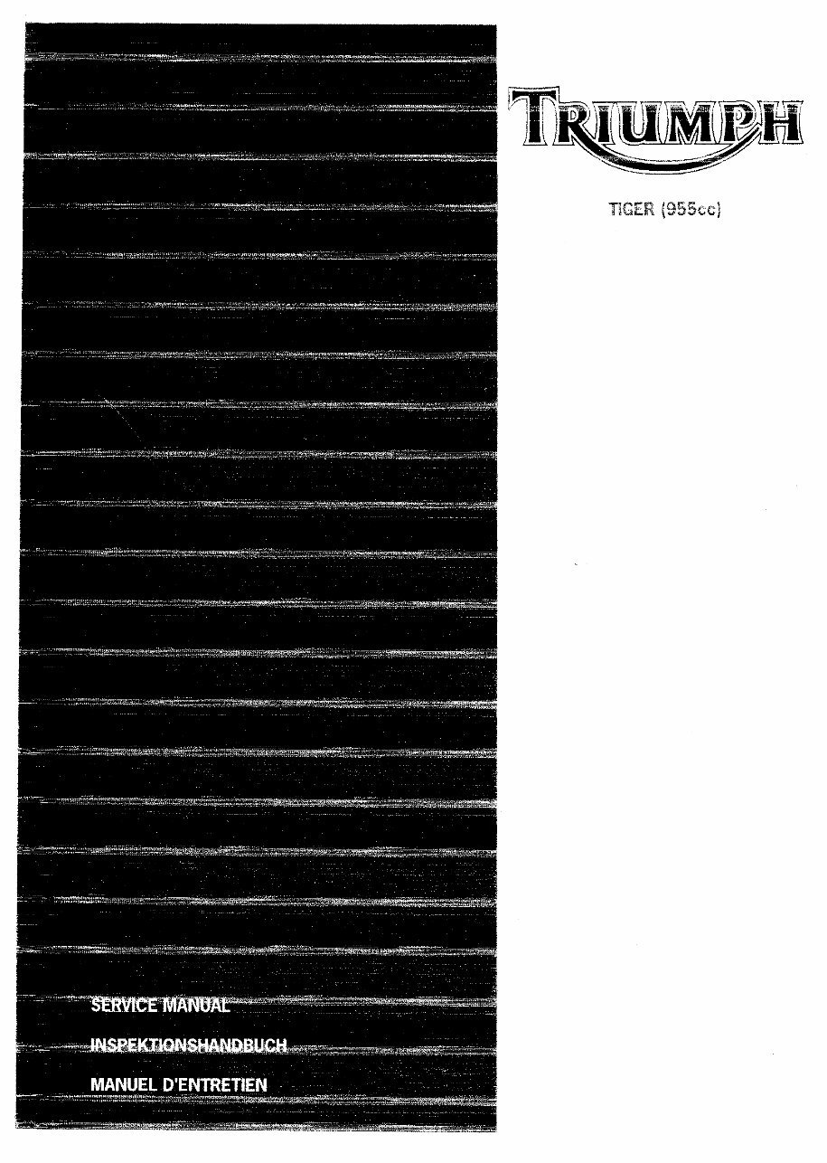 Triumph Motorcycle 2001-2006 Tiger 955i Repair Srvc Manual preview img 1