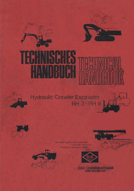 O&K RH3 - RH9 Hydraulic Crawler Excavator Technical Manual preview img 1