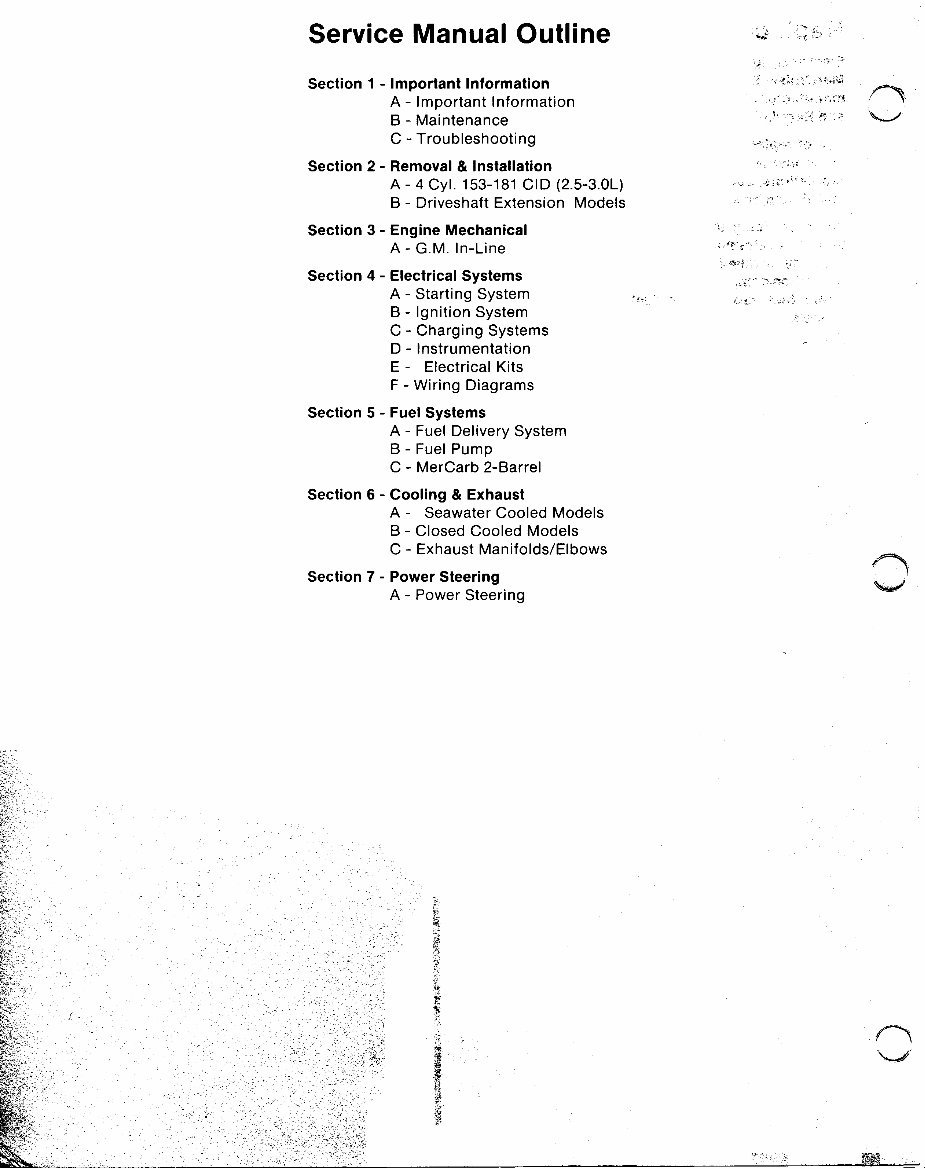 1985-1989 Mercury Mercruiser #10 Marine EngineS GM 4-Cylinder Workshop Service Repair Manual preview img 5