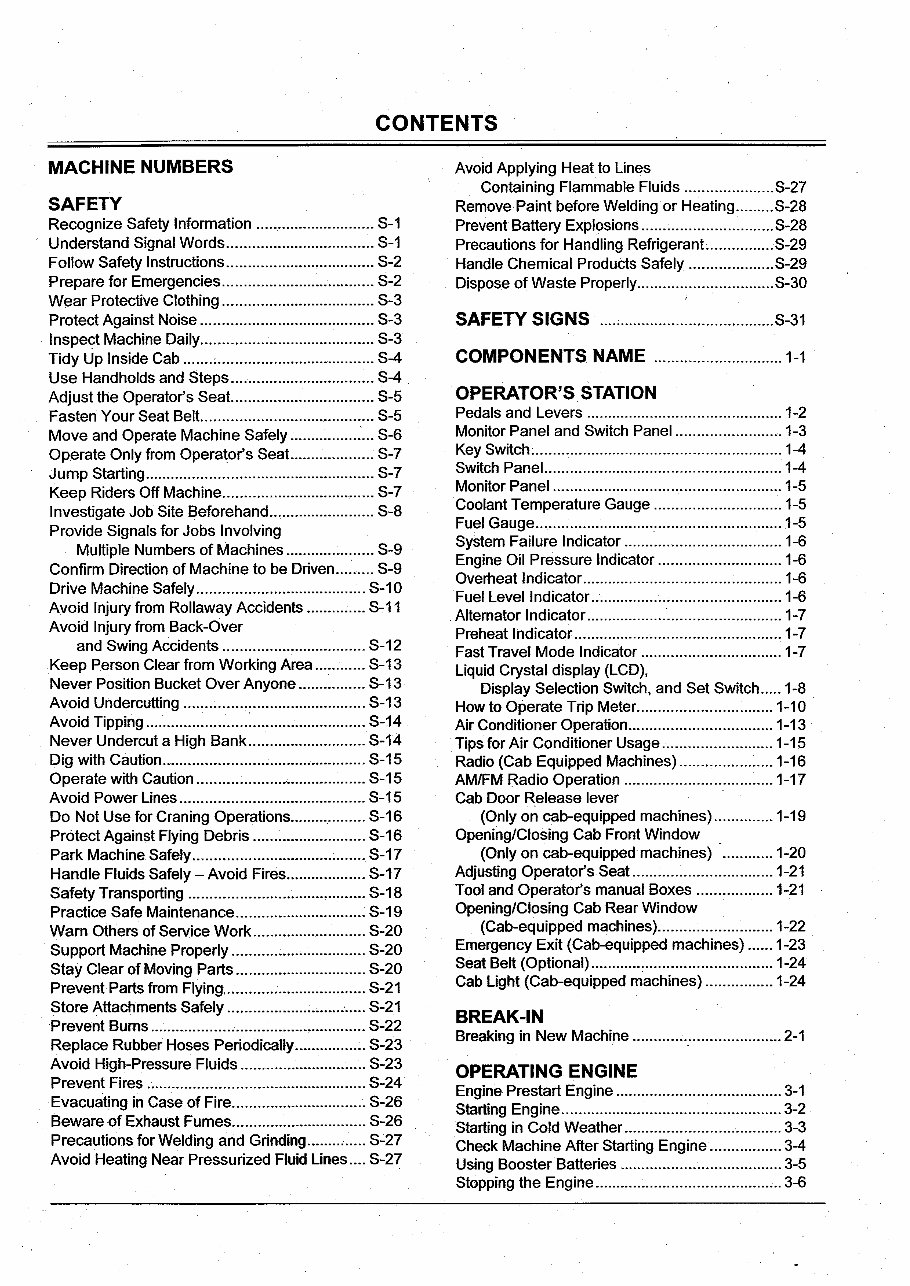Airman AX Series (AX30/AX35/AX40/AX50) Mini-Excavator Operators Manual preview img 5