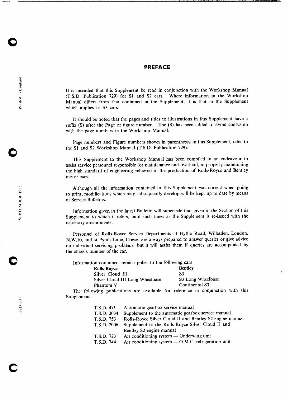 Rolls-Royce Silver Cloud II Bentley Engine Workshop Manual preview img 3