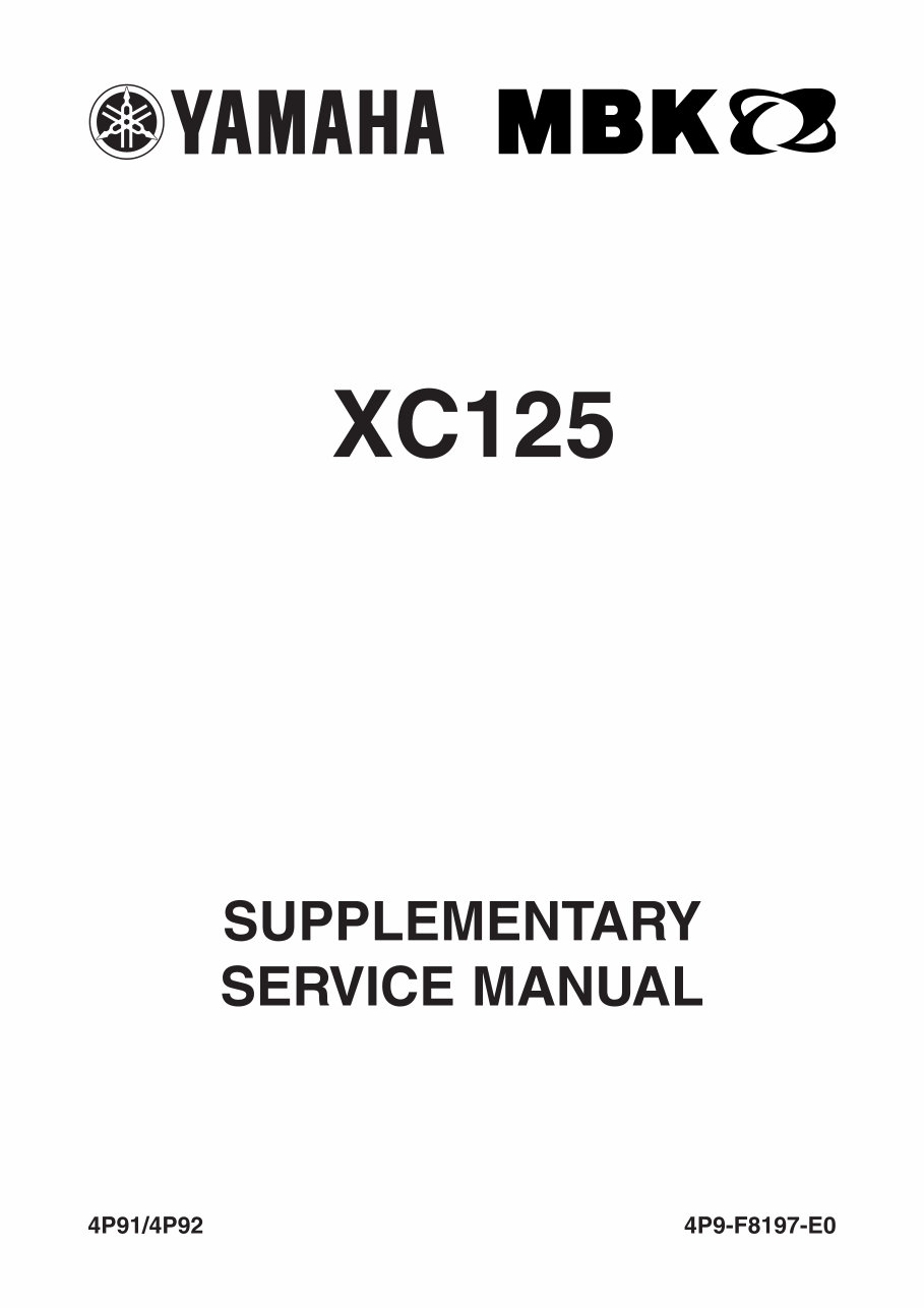 YAMAHA CYGNUS 125 NXC125 XC125 Workshop Repair Manual 2004-2009 preview img 1