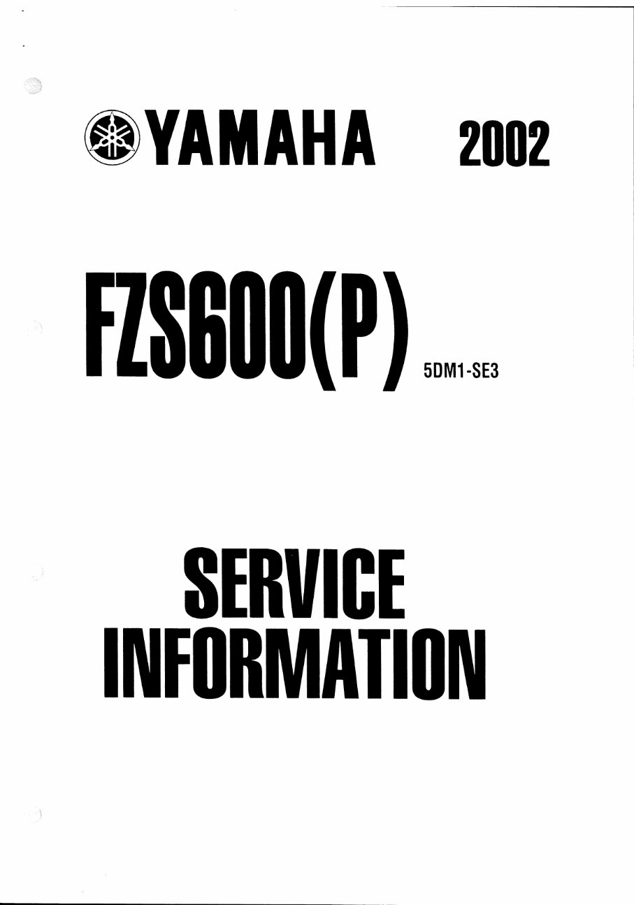 Yamaha FAZ 600 Service Manual / Repair Manual preview img 1