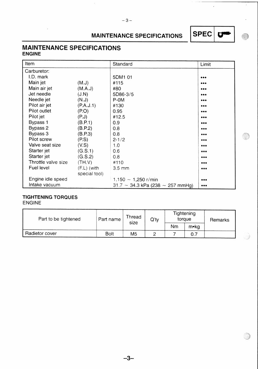 Yamaha FAZ 600 Service Manual / Repair Manual preview img 8