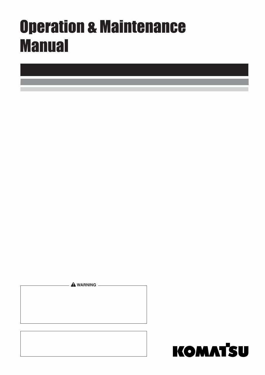 KOMATSU PC200-6, PC200LC-6, PC210-6, PC210LC-6, PC220-6, PC220LC-6, PC230-6, PC230LC-6 Operation & Maintenance Manual ( preview img 1