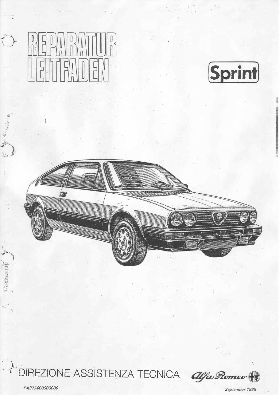 1976-1989 Alfa Romeo Sprint Service & Repair Manual preview img 1