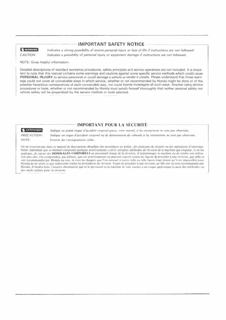 1986 HONDA VFR750F RC24 Motorcycle Service & Repair Manual - ! preview img 2