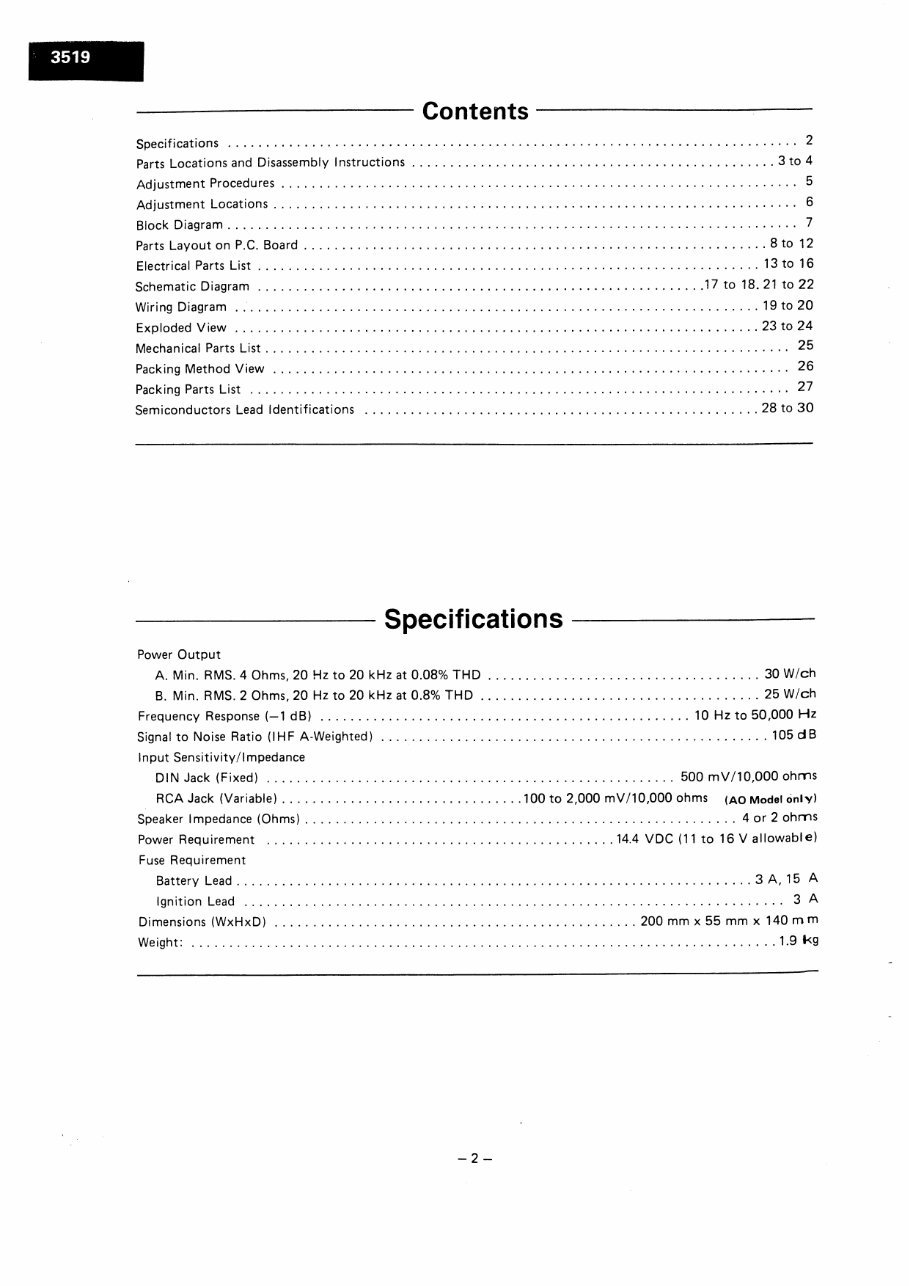 Alpine 3519 Service Manual preview img 2