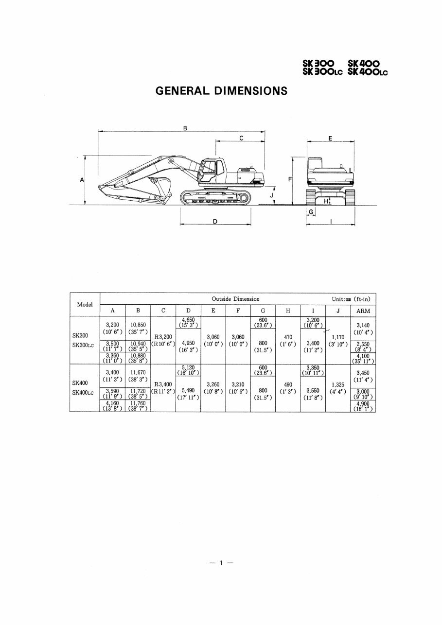 Kobelco SK300, SK300LC, SK400, SK400LC Service Manual preview img 3