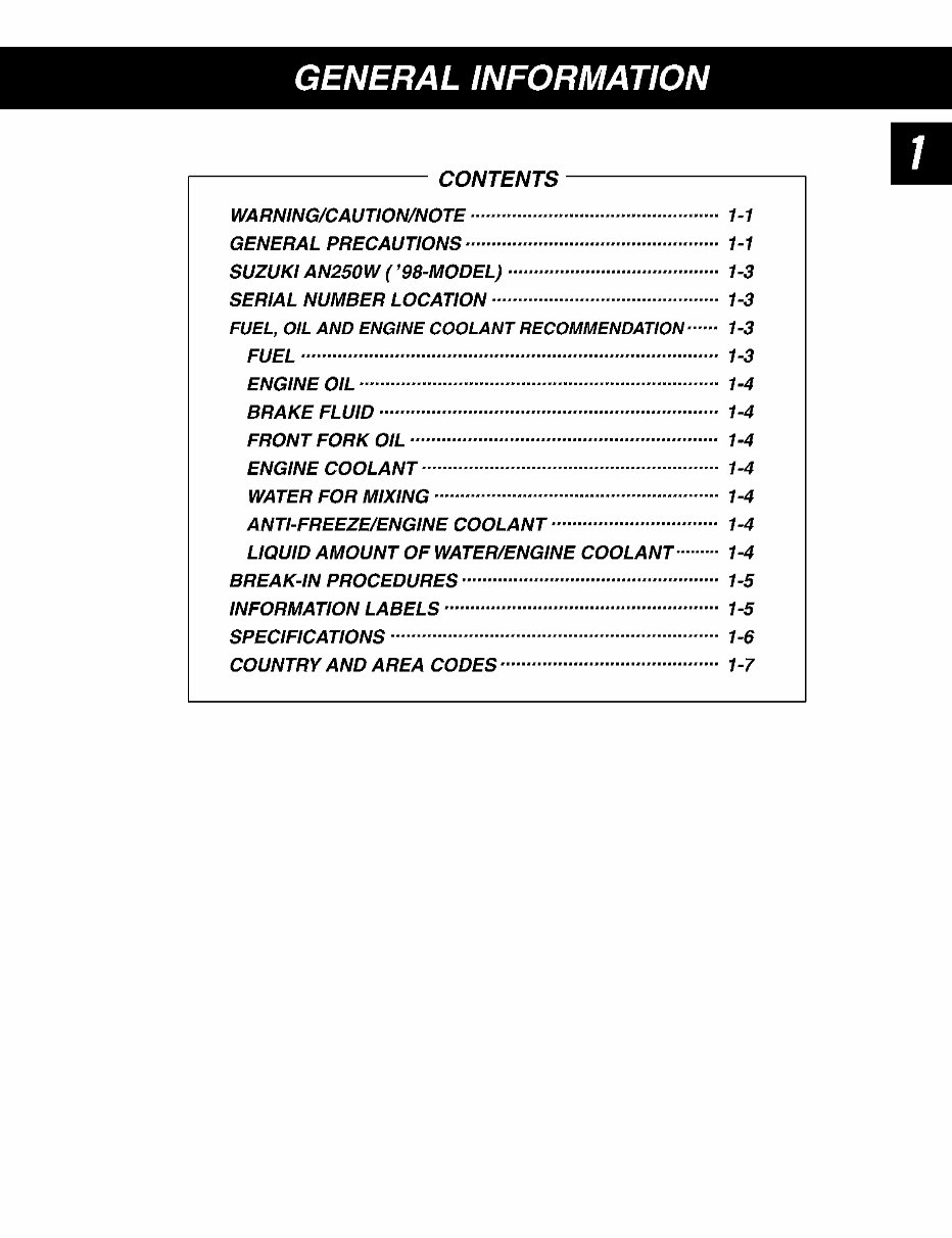 1998-2002 Suzuki AN250 Service Repair Manual preview img 5