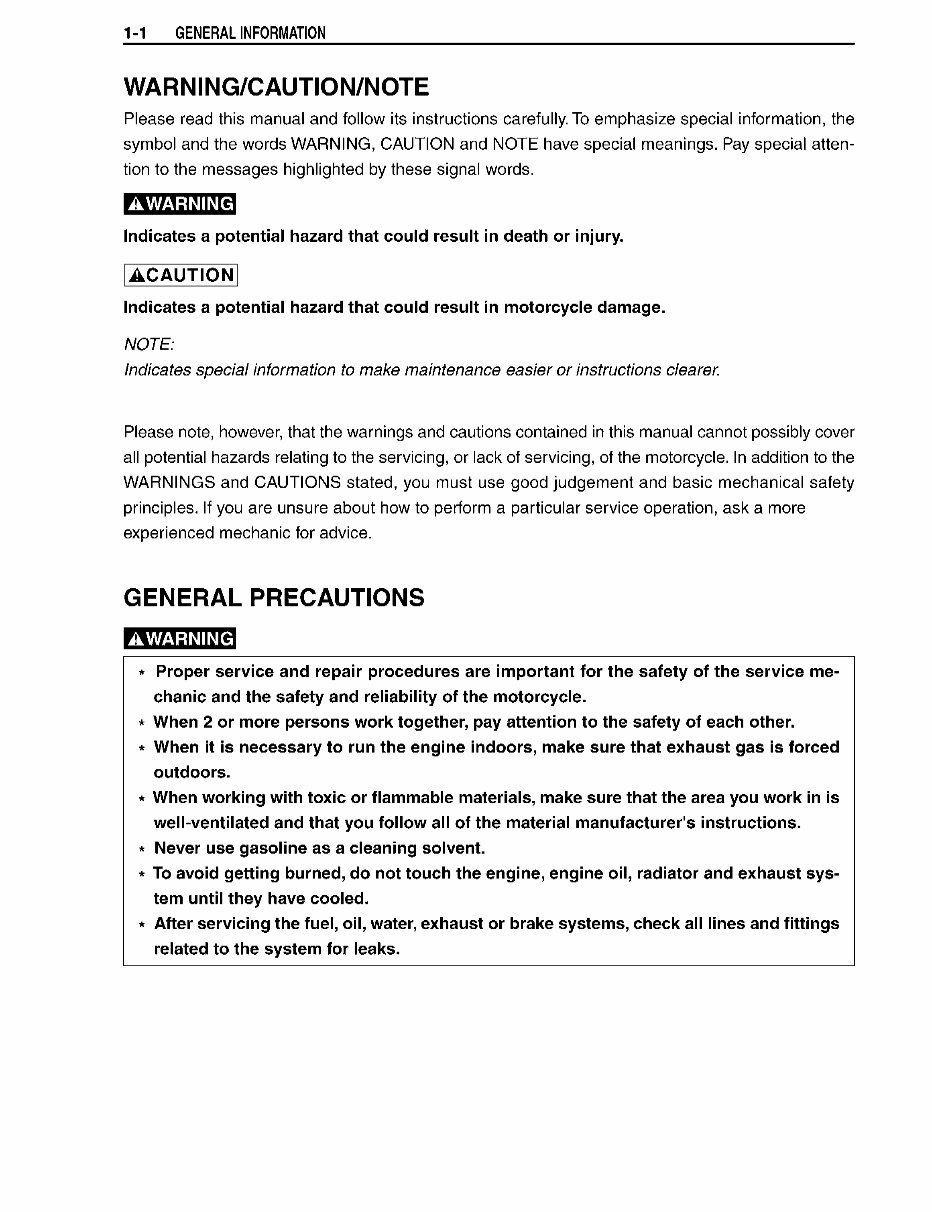 1998-2002 Suzuki AN250 Service Repair Manual preview img 6