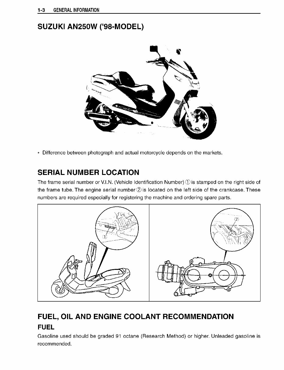 1998-2002 Suzuki AN250 Service Repair Manual preview img 8