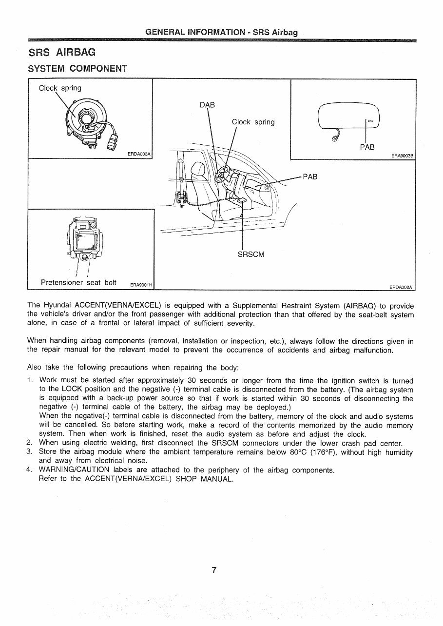 2002 Hyundai Accent Service & Repair Manual Software preview img 4
