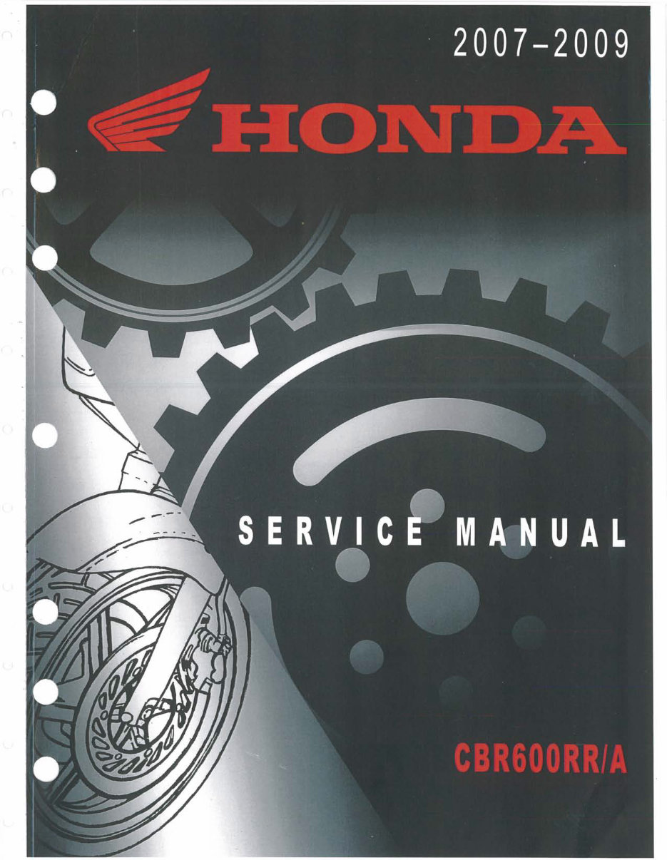2007-2009 Honda CBR600RR(RA) Service & Repair Manual preview img 1