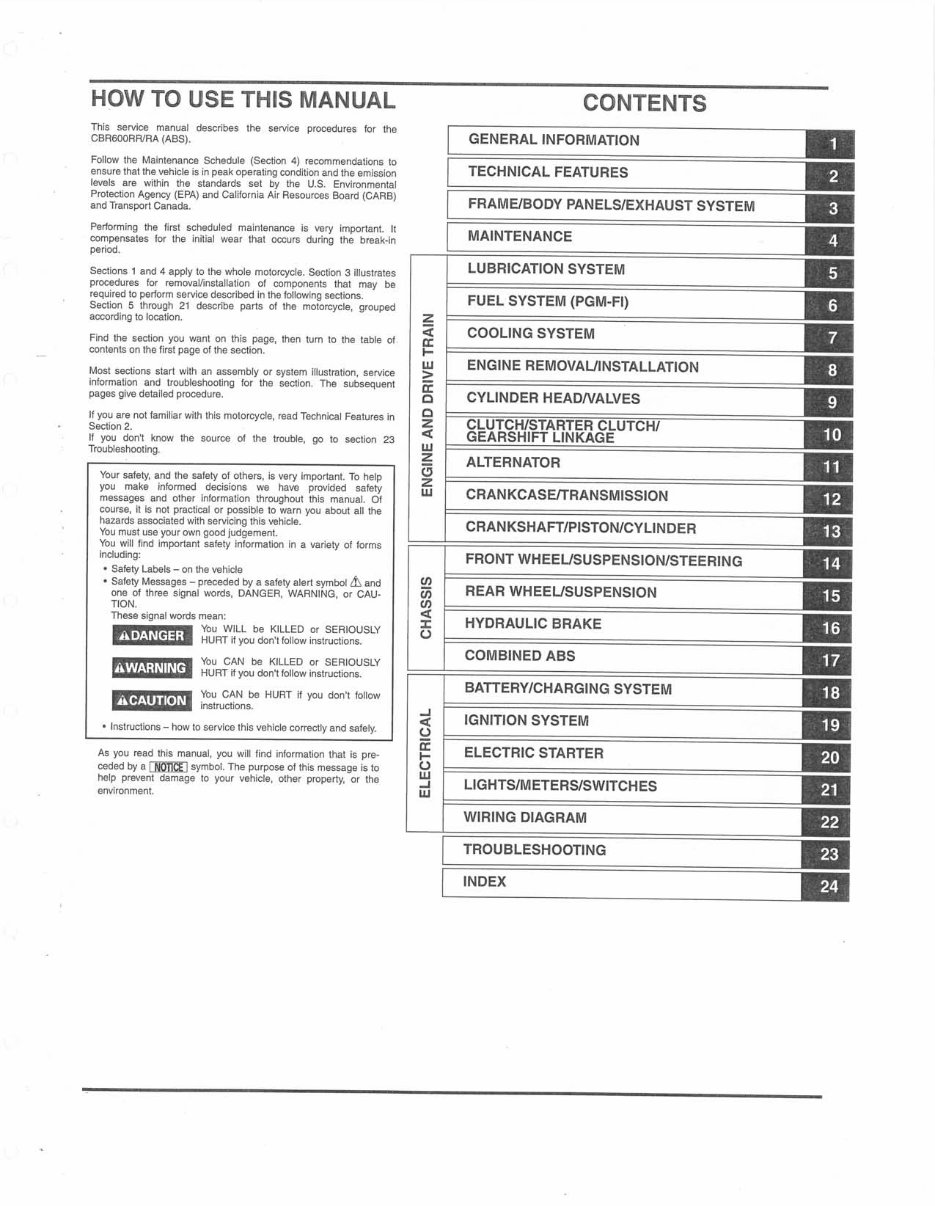 2007-2009 Honda CBR600RR(RA) Service & Repair Manual preview img 3