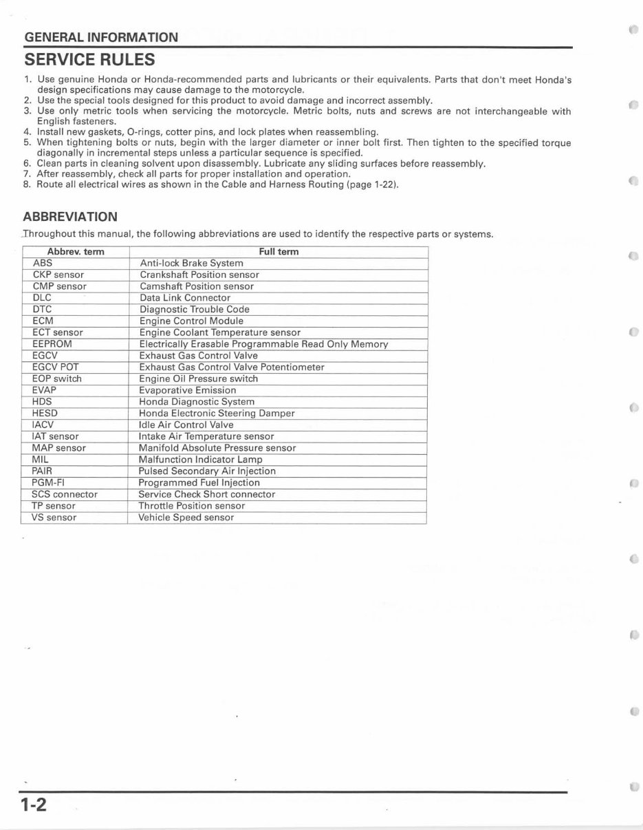 2007-2009 Honda CBR600RR(RA) Service & Repair Manual preview img 6