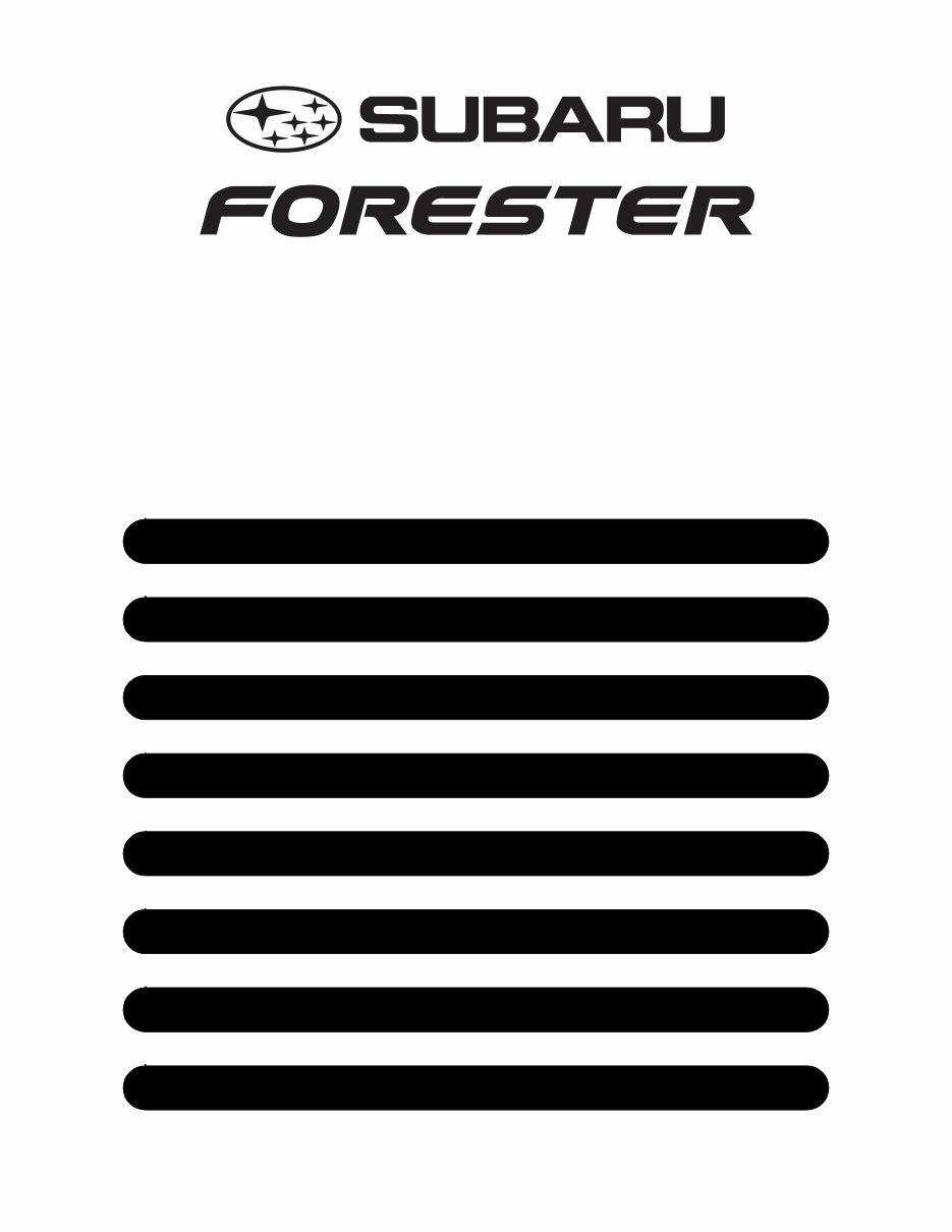 Subaru Forester 2003-2005 Service Manual preview img 1