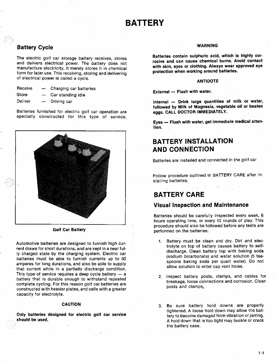 1985-1987 Columbia Parcar Electric Golf Cart Service & Repair Manual preview img 5