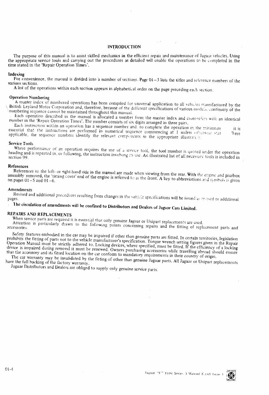 1971-1974 Jaguar E-Type Series Iii V12 Service & Repair Manual preview img 4