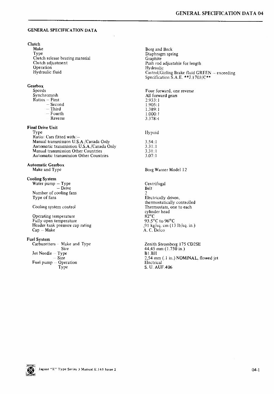 1971-1974 Jaguar E-Type Series Iii V12 Service & Repair Manual preview img 9