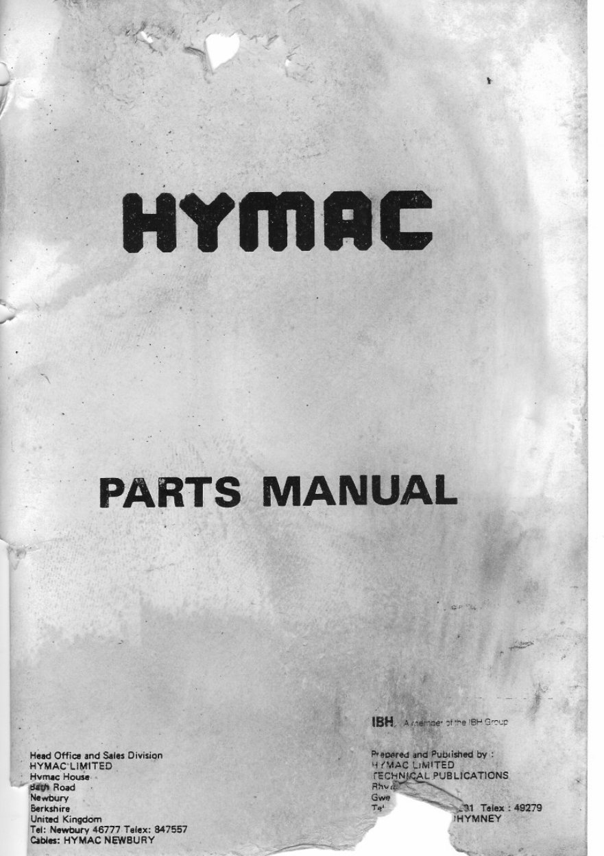 HYMAC 580C Parts Manual preview img 1