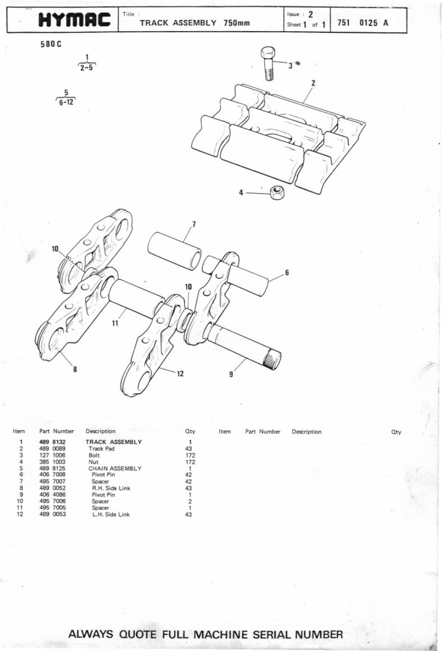 HYMAC 580C Parts Manual preview img 10