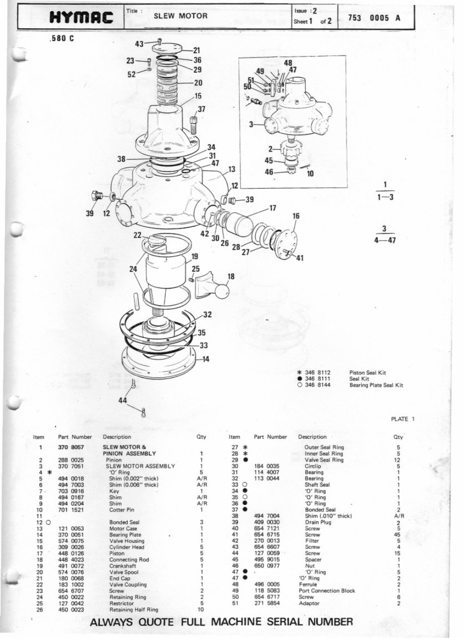 HYMAC 580C Parts Manual preview img 4