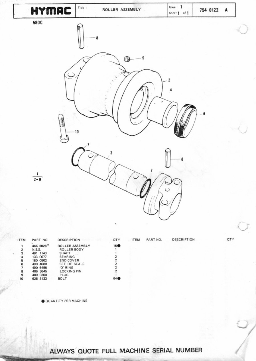 HYMAC 580C Parts Manual preview img 7