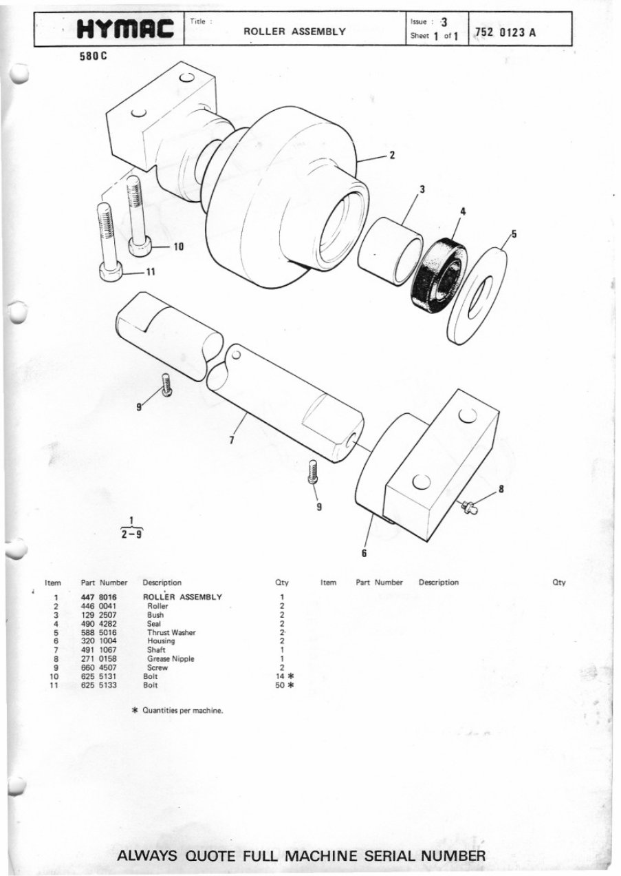 HYMAC 580C Parts Manual preview img 8