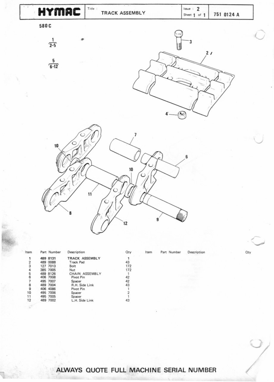 HYMAC 580C Parts Manual preview img 9